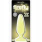 Firefly Pleasure Plug Butt Plug - Glow In The Dark/Yellow - Small