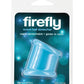 Firefly Suave Glow In The Dark Ball Stretcher Cock Ring - Blue/Glow In The Dark