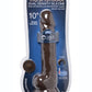 Fleshstixxx Dual Density Silicone Bendable Dong with Balls - Chocolate - 10in