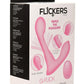 Flickers G-Flick Flicking G-Spot Rechargeable Silicone Vibrator with Remote - Pink