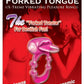 Forked Tongue Vibrating Silicone Cock Ring Waterproof - Magenta/Pink