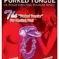 Forked Tongue Vibrating Silicone Cock Ring Waterproof - Purple