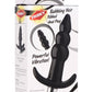 Frisky Bubbling Noir Ribbed Anal Plug - Black