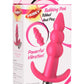 Frisky Bubbling Pink Ribbed Anal Plug - Pink
