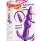 Frisky Bubbling Purple Ribbed Anal Plug - Purple