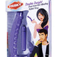 Frisky Double Delight Dual Penetration Vibrating Rabbit C-Ring - Purple