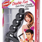 Frisky Double Fun Cock Ring with Double Penetration Vibrator - Black