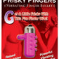 Frisky Fingers Silicone Finger Sleeve with Vibrating Bullet - Magenta/Pink