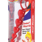 Frisky Sweet Heart Silicone Anal Beads - Red