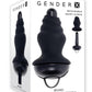 Gender X Echo Rechargeable Silicone Vibrator with Removable Sleeve - Black