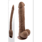 Gender X Flexskin Poseable True Feel Dildo - Chocolate - 10in
