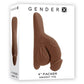 Gender X Tpe Packer Dildo - Chocolate - 4in