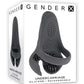 Gender X Undercarriage Rechargeable Silicone Cock Ring - Gray/Grey