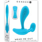 Gender X Wear Me Out Rechargeable Silicone Panty Vibe with Remote - Blue