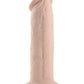 Girthy Vibrating Rechargeable Silicone Dildo - Vanilla - 7in