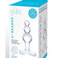 Glas Beaded Glass Butt Plug with Tapered Base - Clear