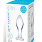 Glas Classic Glass Butt Plug - Clear - 4in