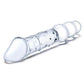 Glas Double Ended Glas Dildo with Anal Beads