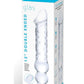 Glas Double Ended Glas Dildo with Anal Beads - Clear - 12in