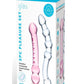 Glas Double Pleasure Glass Dildo - Pink/White - 2 Piece/Set
