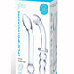 Glas G-Spot Pleasure Dildo - Clear - 2 Piece/Set