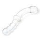 Glas Girthy Double Sided Glass Dong with Anal Bead Grip Handle