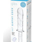 Glas Girthy Glass Cock Double Ended with Handle - Clear - 11in