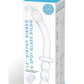 Glas Girthy Ribbed G-Spot Glass Dildo with Handle Grip Double End - Clear - 12in