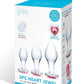 Glas Heart Jewel Glass Anal Training - Clear - 3 Piece/Set