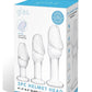 Glas Helmet Head Glass Anal Training Kit - Clear - 4in/5in/6in - 3 Piece