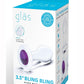 Glas Jewel Anal Plug - Clear/Purple