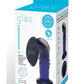 Glas Rechargeable Remote Controlled Vibrating Glass Dotted G-Spot/P-Spot Plug - Blue - 4in