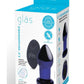Glas Rechargeable Remote Controlled Vibrating Glass Butt Plug - Blue - 3.5in