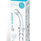 Glas Ribbed G-Spot Glass Dildo - Clear - 8in