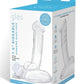 Glas Rideable Standing Glass Cock with Stability Base - Clear - 7.5in