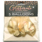 Glitterati Boobie Party Confetti Balloons - Assorted Colors - 5 Per Pack