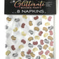 Glitterati Boobie Party Napkins - Multicolor - 8 Per Pack