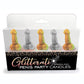 Glitterati Penis Party Candles - Gold/Silver - 5 Pack
