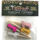 Glitterati Penis Party Picks - Assorted Colors - 24 Per Pack