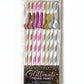 Glitterati Penis Party Tall Celebration Straws - Assorted Colors - 8 Pack
