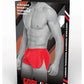 Goal Line Extreme Split Booty Shorts - Red - Medium/Small