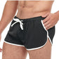 Goal Line Side Split Mesh Booty Shorts - Black - Large/XLarge