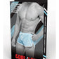 Goal Line Side Split Mesh Booty Shorts - Blue - Medium/Small