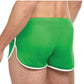 Goal Line Side Split Mesh Booty Shorts