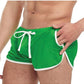 Goal Line Side Split Mesh Booty Shorts - Green - Medium/Small