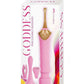 Goddess Pink Elegance Rechargeable Silicone Duel End Massager - Pink