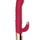 Goddess Thrusting Delight Rechargeable Silicone Dual Stimulating Vibrator - Red