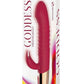 Goddess Thrusting Delight Rechargeable Silicone Dual Stimulating Vibrator - Red