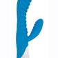 Gossip Celia 20x Ribbed Silicone Rabbit Vibrator - Blue