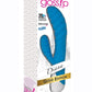 Gossip Diana 20x Rippled Silicone Rabbit Vibrator - Blue
